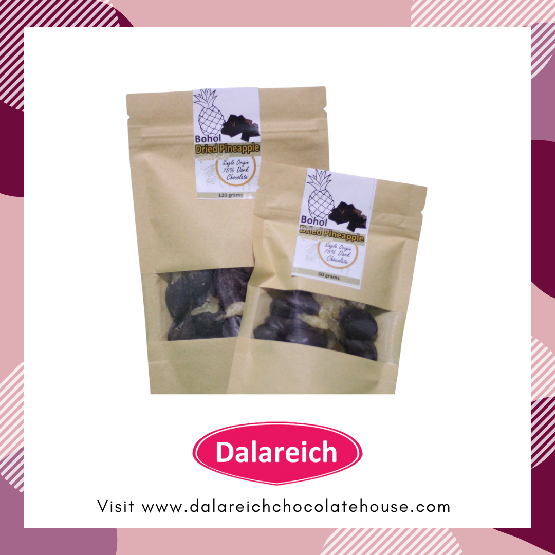 Dried Pineapple coated with Dark Chocolate