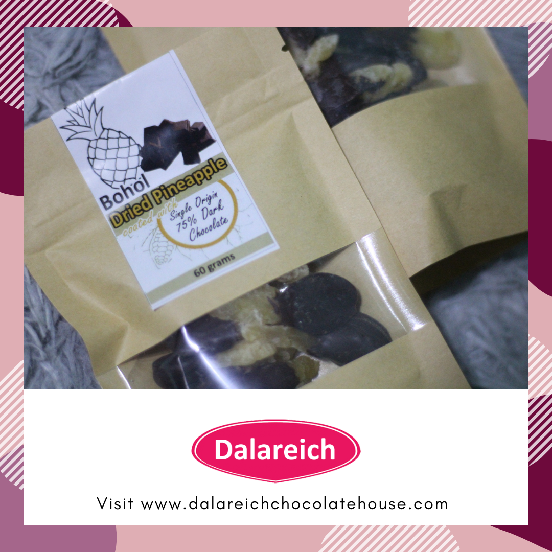 Dried Pineapple coated with Dark Chocolate