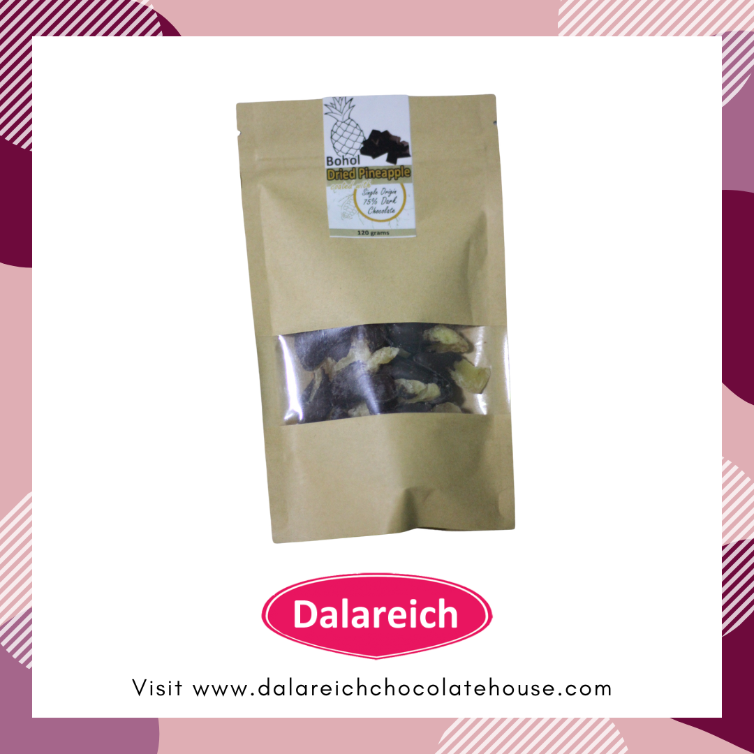 Dried Pineapple coated with Dark Chocolate