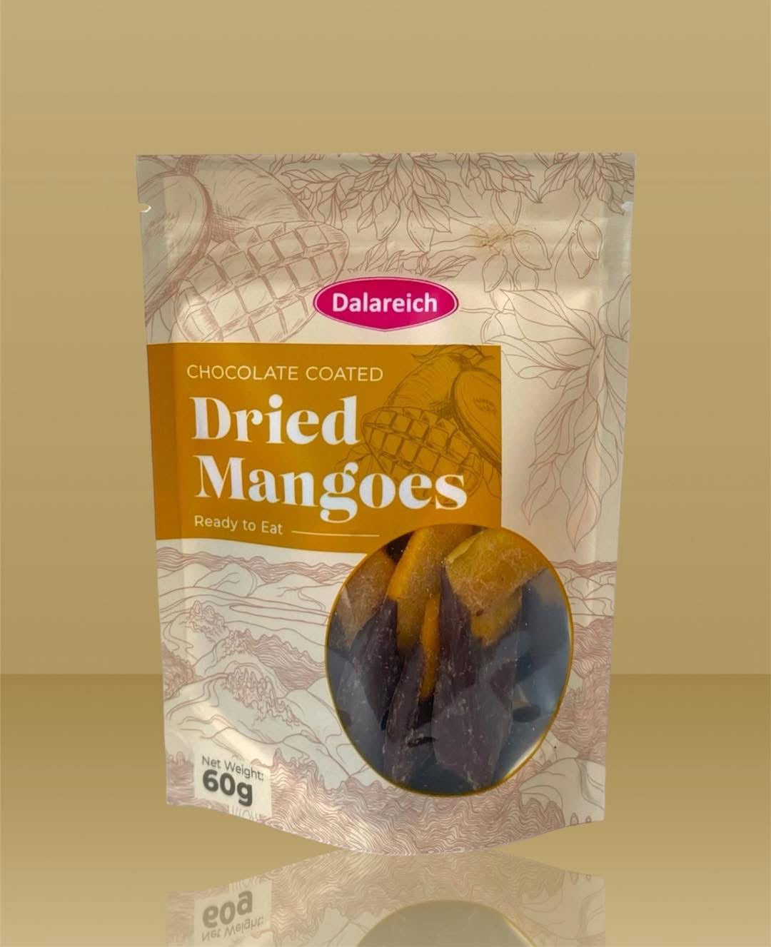 Philippine Dried Mango coated with 70% Dark Chocolate 60grams
