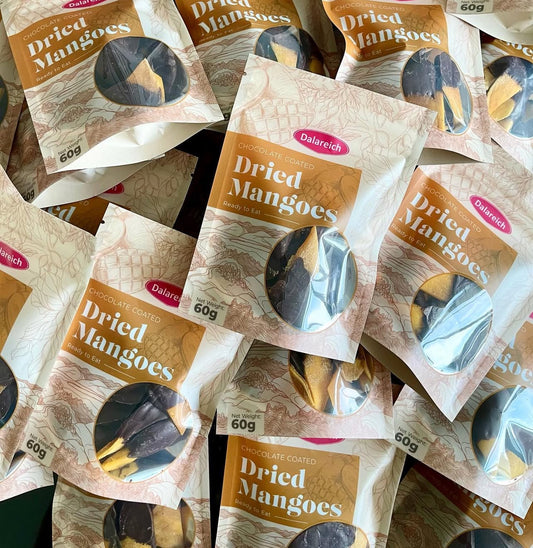 Philippine Dried Mango coated with 70% Dark Chocolate 60grams